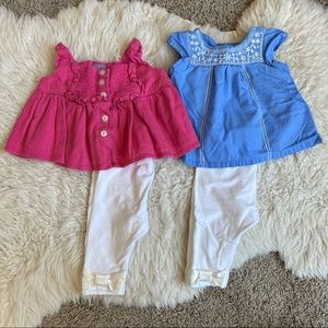 4-pc Baby Gap Legging Outfits | 0-3 mo | Baby Girls